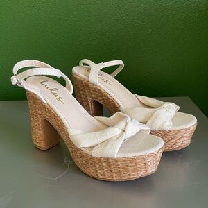 Lucken Off White Espadrilles Platform Heel Sandals